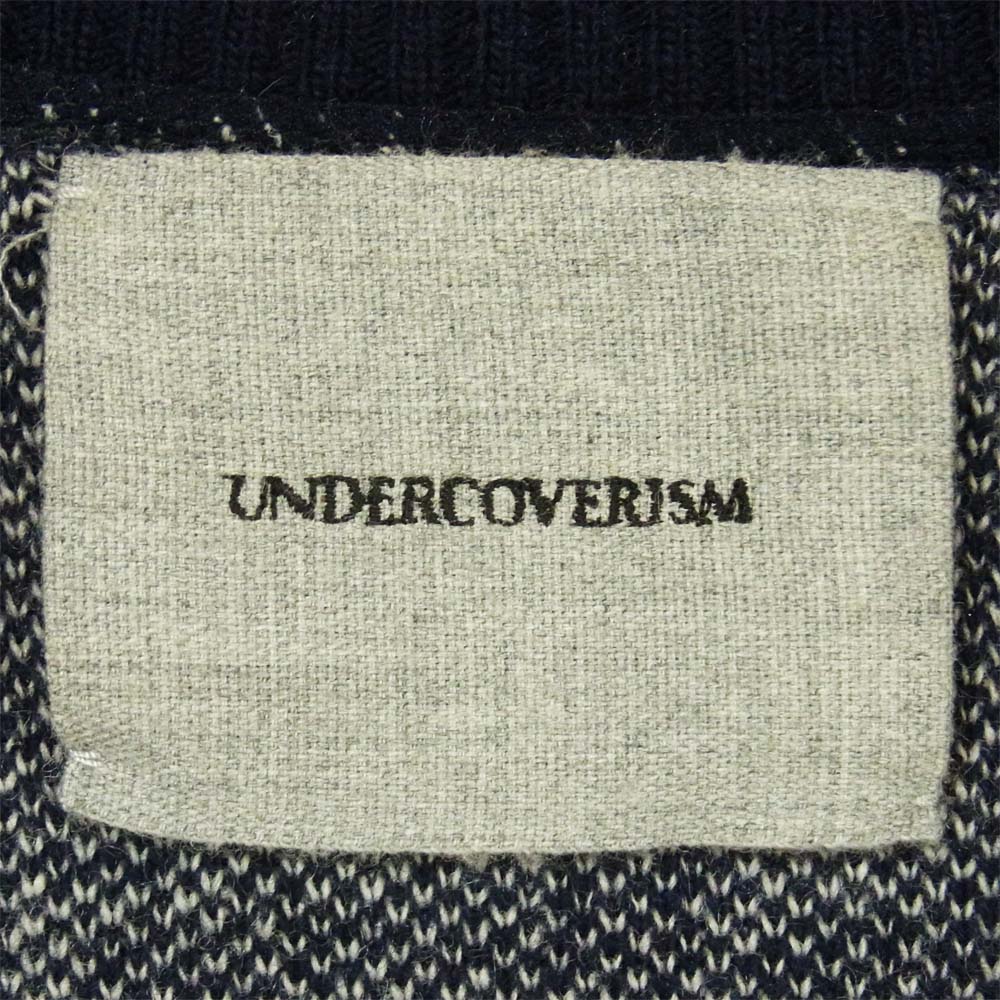 UNDERCOVER アンダーカバー L4903-1 アンダーカバイズム UNDERCOVERISM 13AW BRUIT カシミヤ混 クルーネック ニット ダークネイビー系 2【中古】