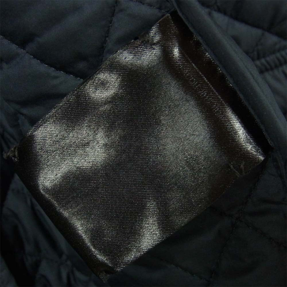 GIORGIO ARMANI ジョルジオアルマーニ WATER REPELLENT 襟スエード キルティング ジップ ジャケット ダークネイビー系【中古】