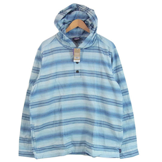 patagonia パタゴニア 20ss 53275 LW Fjord Flannel Hoody Big Sky Blue ライトウェイト フィヨルド フランネル フーディ Ｌ ブルー系 L【新古品】【未使用】【中古】