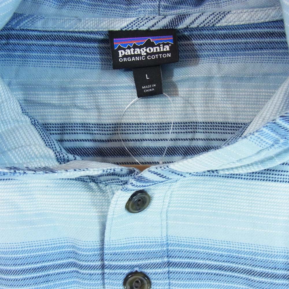 patagonia パタゴニア 20ss 53275 LW Fjord Flannel Hoody Big Sky Blue ライトウェイト フィヨルド フランネル フーディ Ｌ ブルー系 L【新古品】【未使用】【中古】