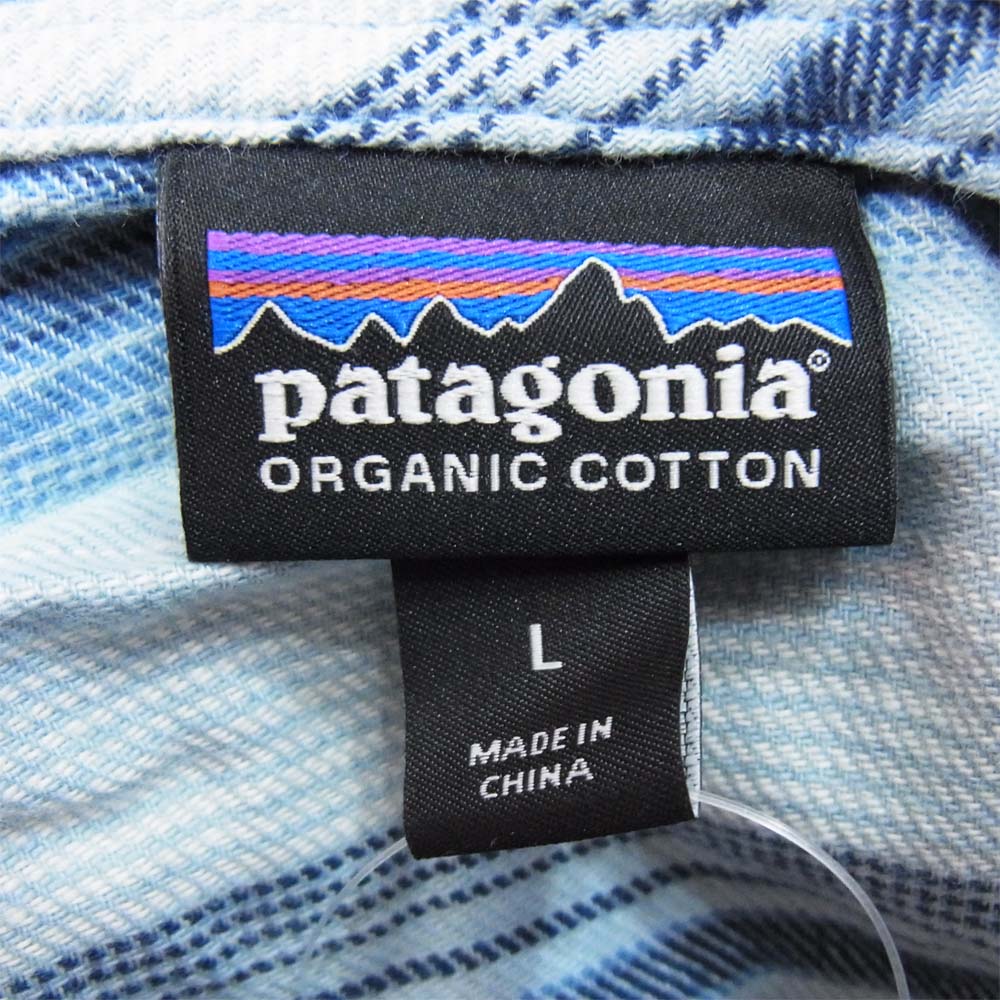 patagonia パタゴニア 20ss 53275 LW Fjord Flannel Hoody Big Sky Blue ライトウェイト フィヨルド フランネル フーディ Ｌ ブルー系 L【新古品】【未使用】【中古】