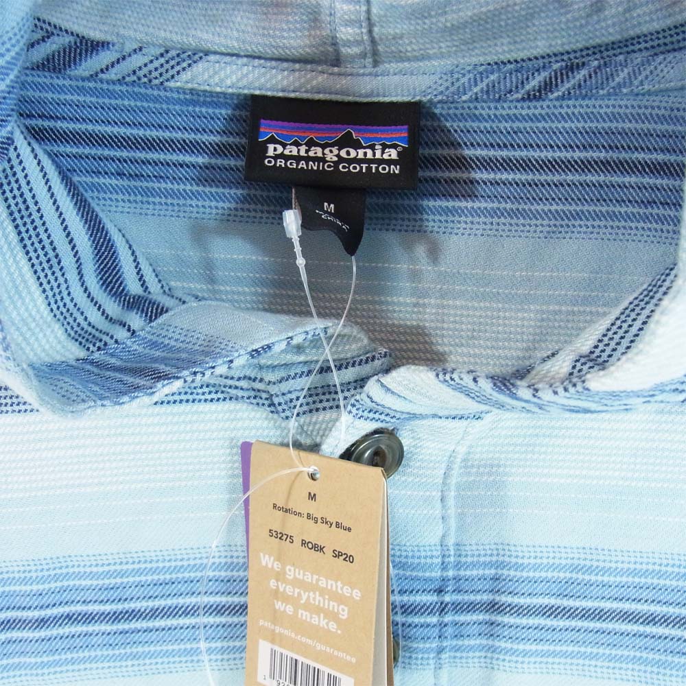 patagonia パタゴニア 20ss 53275 LW Fjord Flannel Hoody Big Sky Blue ライトウェイト フィヨルド フランネル フーディ Ｍ ブルー系 M【新古品】【未使用】【中古】