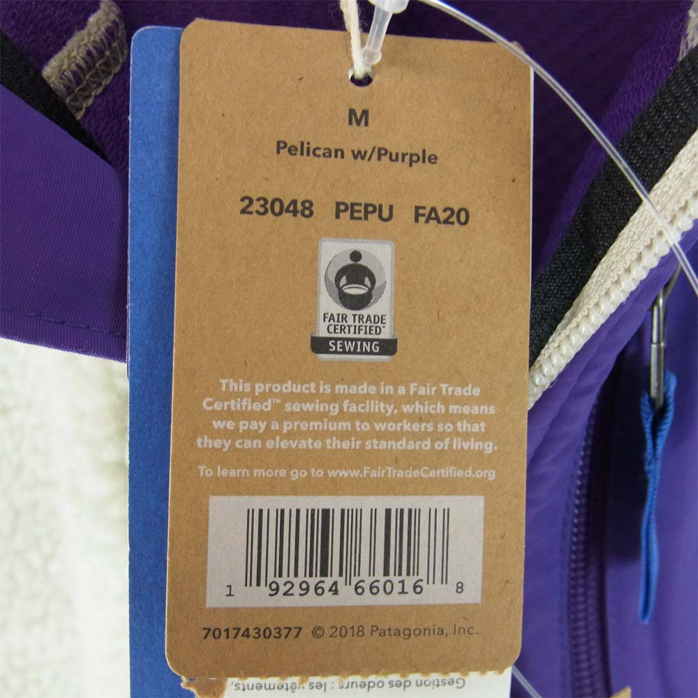 patagonia パタゴニア 20AW 23048 Classic Retro-X Vest クラシック レトロX ベスト Pelican w/Purple M【新古品】【未使用】【中古】