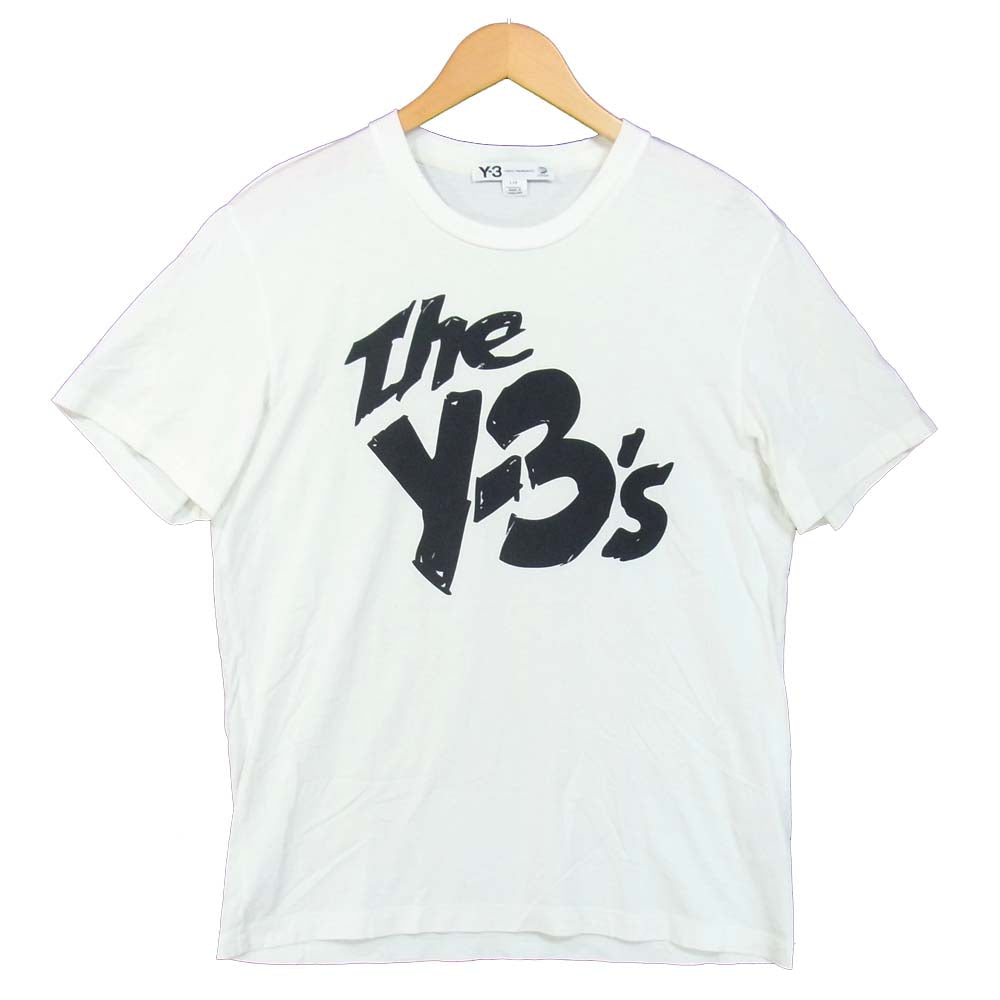 ワイスリー V12134 Y-3 ワイスリー The Y-３s プリント クルーネック 半袖 Tシャツ ホワイト系 L【中古】