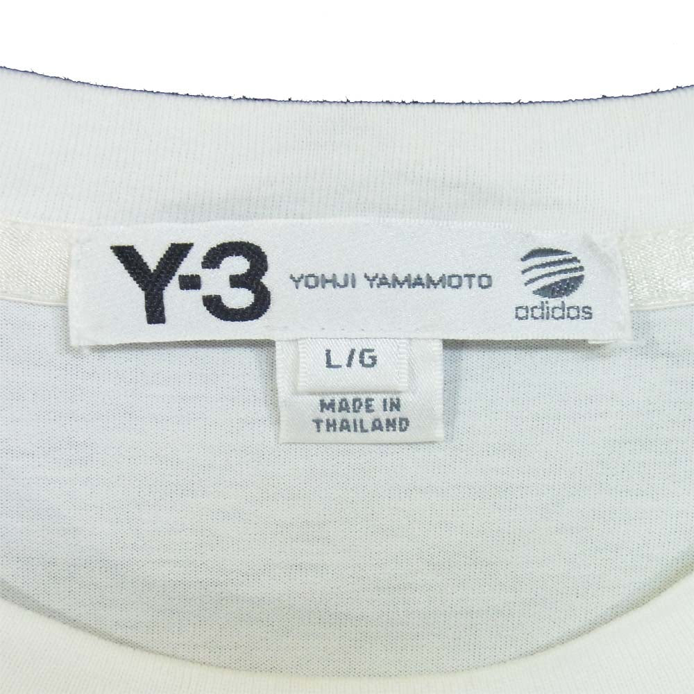 ワイスリー V12134 Y-3 ワイスリー The Y-３s プリント クルーネック 半袖 Tシャツ ホワイト系 L【中古】