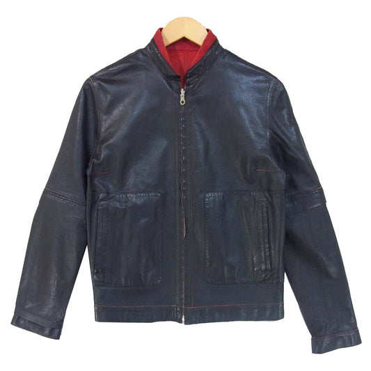 BALLY バリー 3175422 リバーシブル レザー ブルゾン ジャケット ブラック×レッド系 8【中古】