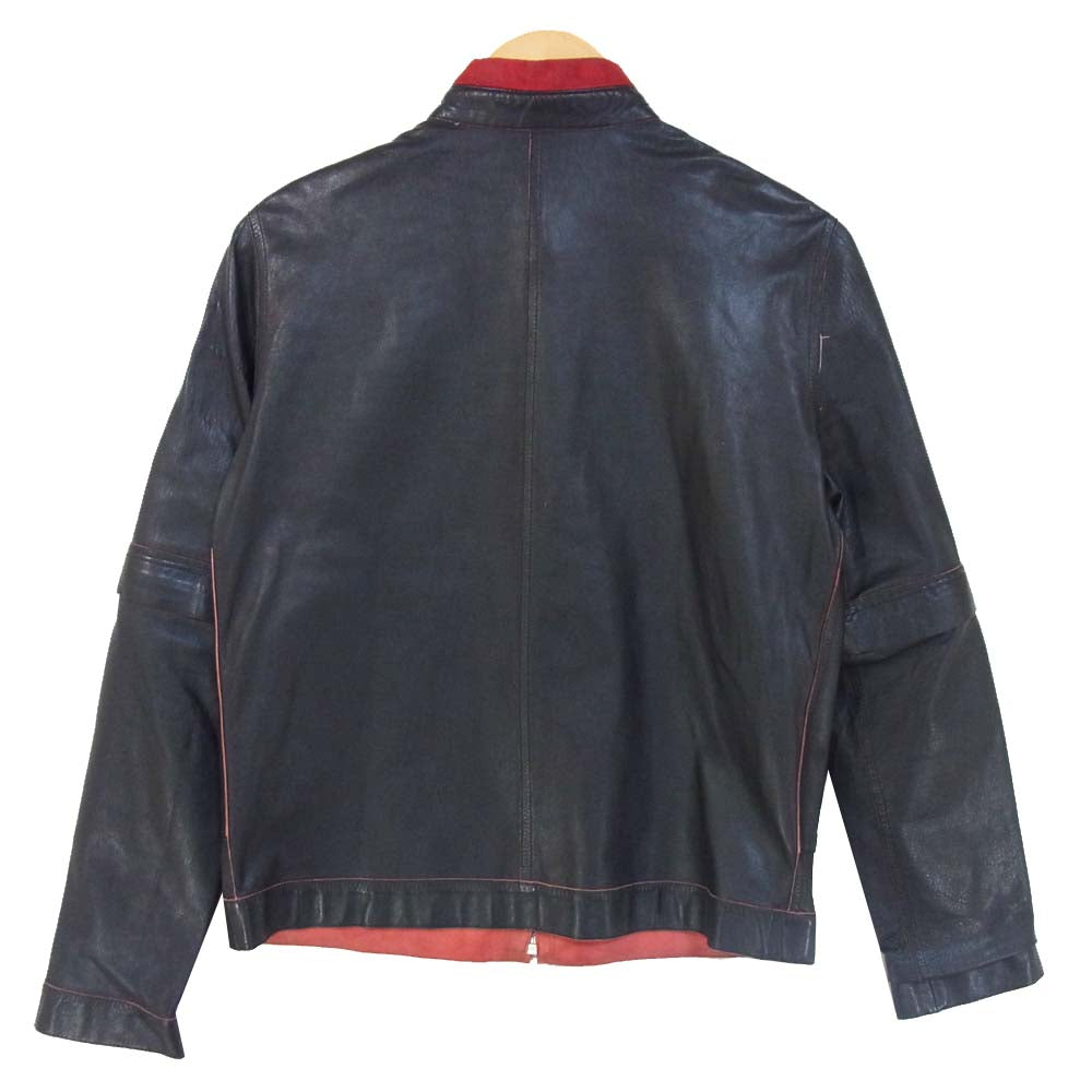 BALLY バリー 3175422 リバーシブル レザー ブルゾン ジャケット ブラック×レッド系 8【中古】
