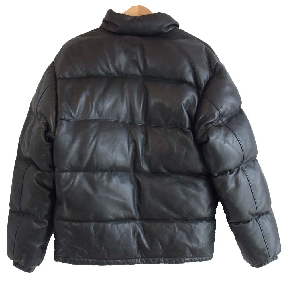 schott ショット 214D MADE IN USA レザー ダウン ジャケット ブラック系 36【中古】