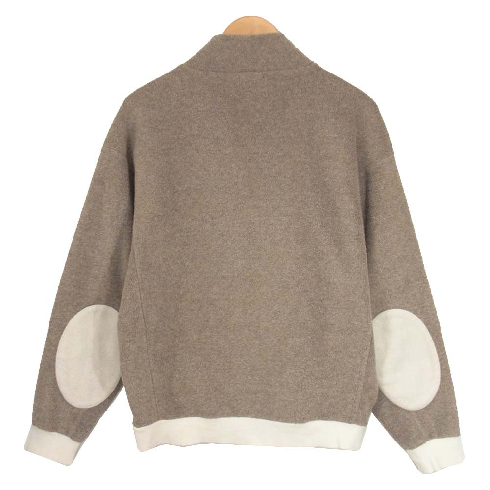 STUSSY ステューシー ロゴ フリース ハーフジップ プルオーバー ジャケット ベージュ系 M【中古】