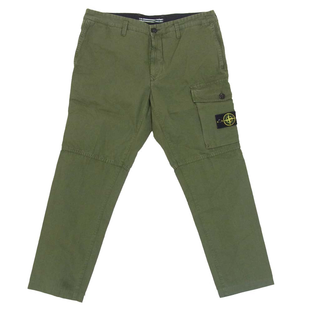 STONE ISLAND ストーンアイランド 20SS 国内正規品 7215312WA Tapered Fit Cargo Pants テーパードフィット カーゴパンツ カーキ系 36【中古】