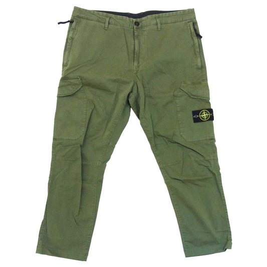 STONE ISLAND ストーンアイランド 20AW 国内正規品 721531304 TWILL CARGO PANTS ツイル カーゴパンツ カーキ系 38【中古】