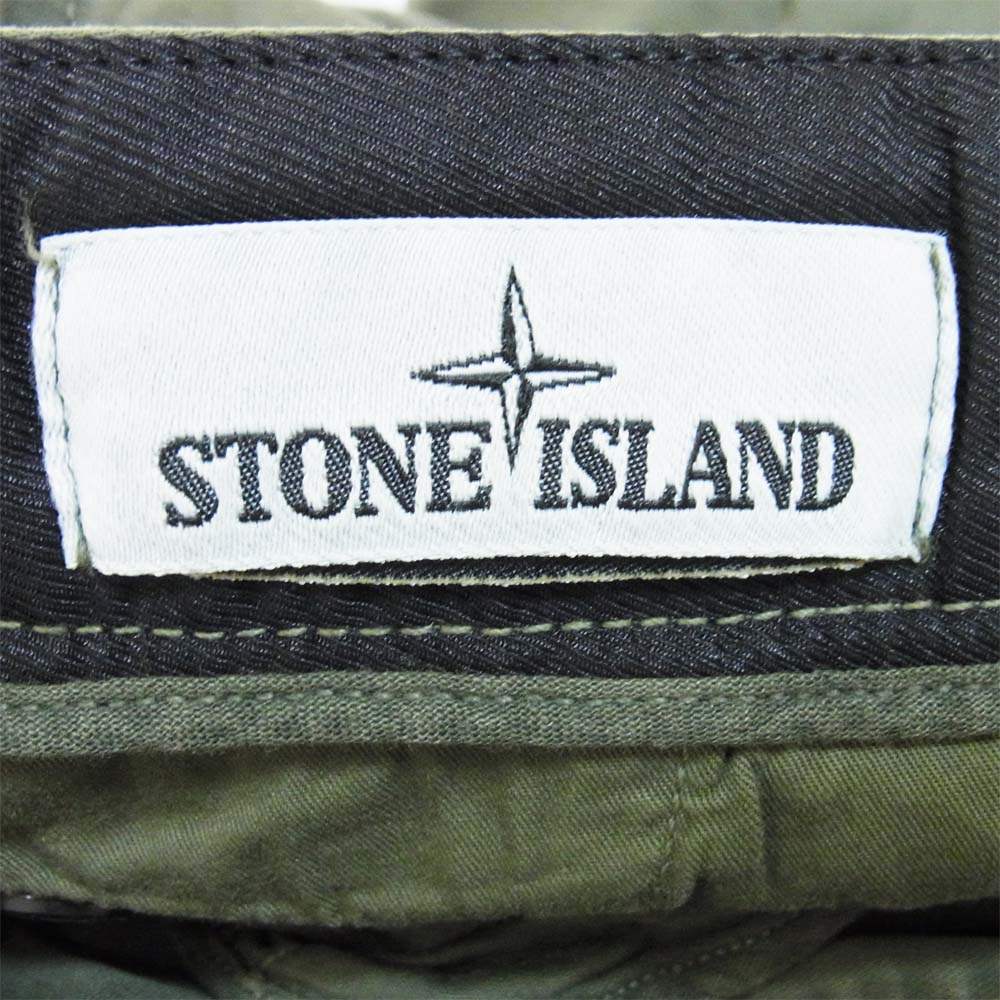 STONE ISLAND ストーンアイランド 20AW 国内正規品 721531304 TWILL CARGO PANTS ツイル カーゴパンツ カーキ系 38【中古】