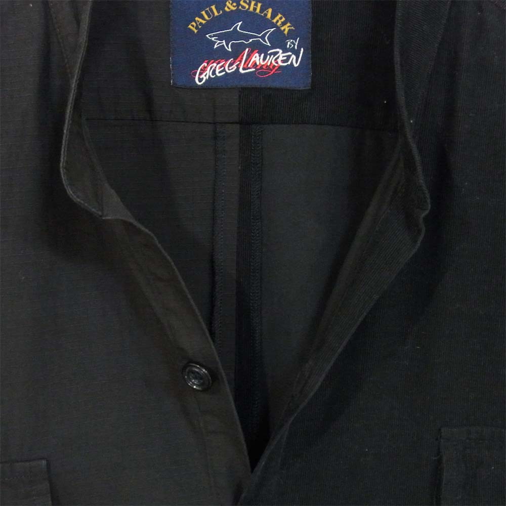 グレッグローレン 2020 解体再構築 クレイジーパターン サーマル×コーデュロイ×リップストップ スタンドカラー ジャケット ブラック系 L【中古】