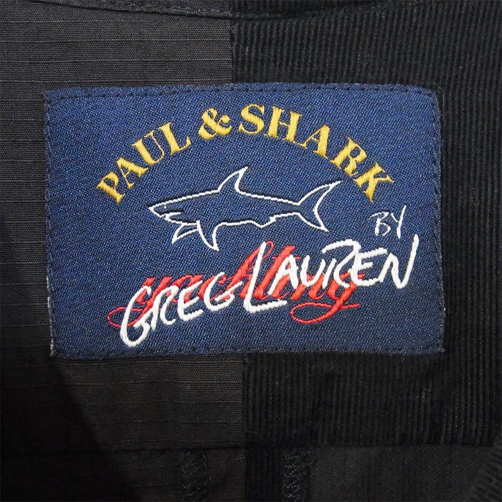 グレッグローレン 2020 解体再構築 クレイジーパターン サーマル×コーデュロイ×リップストップ スタンドカラー ジャケット ブラック系 L【中古】