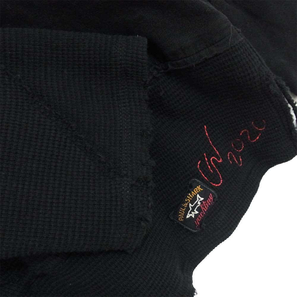 グレッグローレン 2020 解体再構築 クレイジーパターン サーマル×コーデュロイ×リップストップ スタンドカラー ジャケット ブラック系 L【中古】