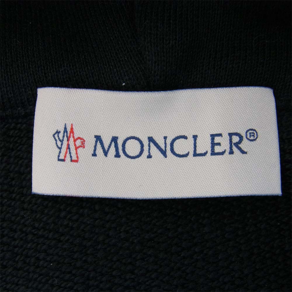 MONCLER モンクレール 20AW F209U8G70810 809F4 GENIUS × ルイスレザー Lewis Leathers × フラグメント FRAGMENT MAGLIA CARDIGAN スウェット ライダース ジャケット ブラック系 L【極上美品】【中古】