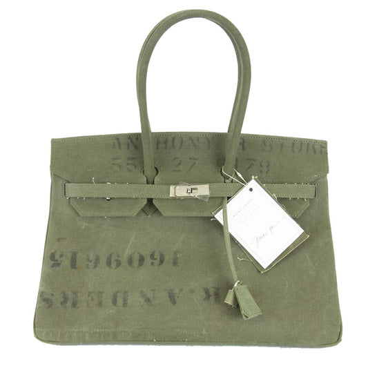 レディメイド Travel Bag トラベルバッグ バーキン型40 ハンドバッグ カーキ系【新古品】【未使用】【中古】