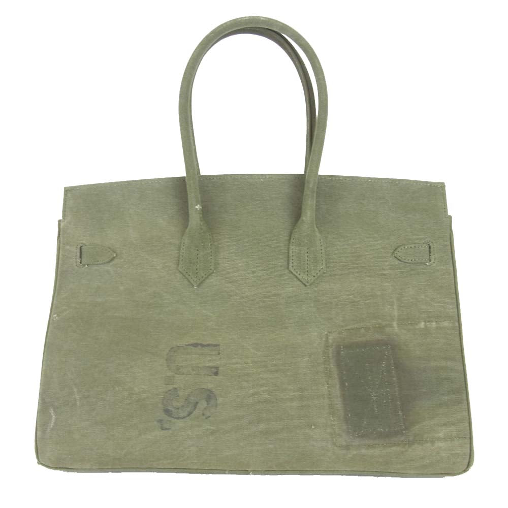レディメイド Travel Bag トラベルバッグ バーキン型40 ハンドバッグ カーキ系【新古品】【未使用】【中古】