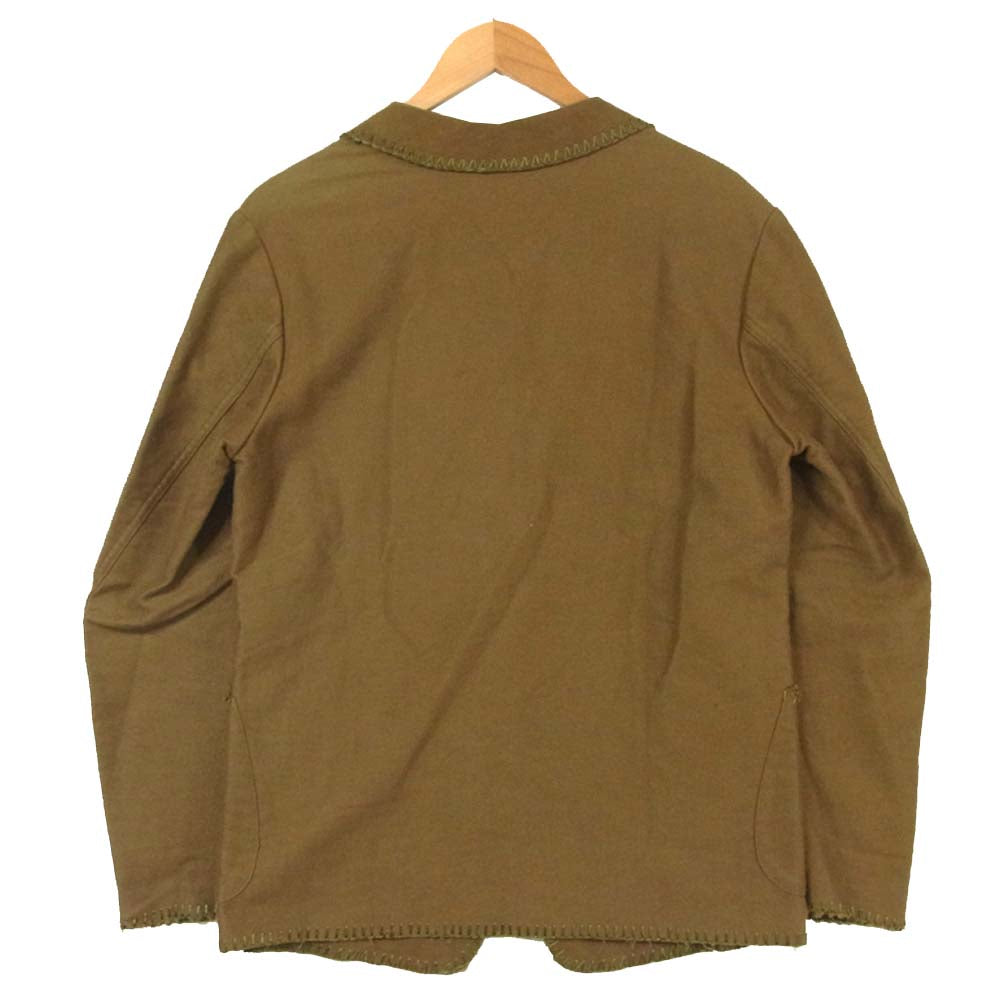 エムズブラック 112553 ショールカラー 2B テーラード ジャケット コットン 日本製 ブラウン系 40【中古】