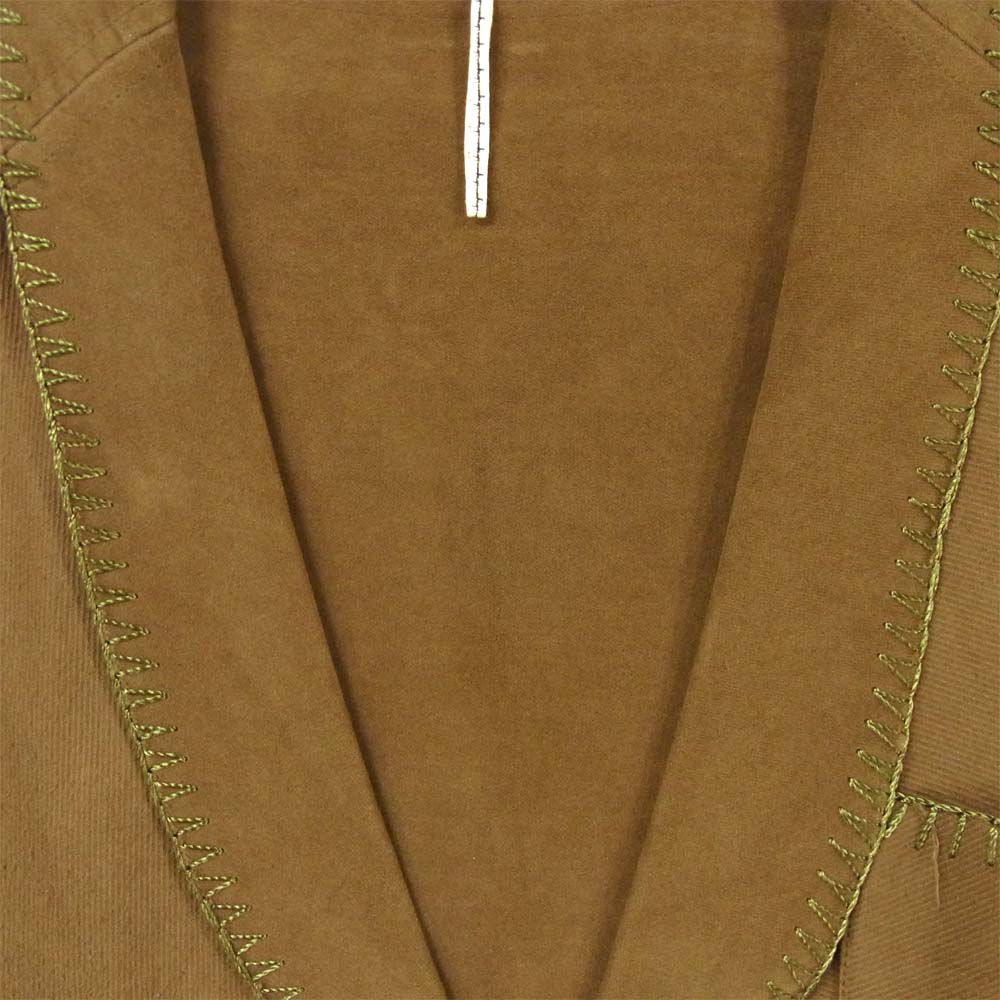 エムズブラック 112553 ショールカラー 2B テーラード ジャケット コットン 日本製 ブラウン系 40【中古】