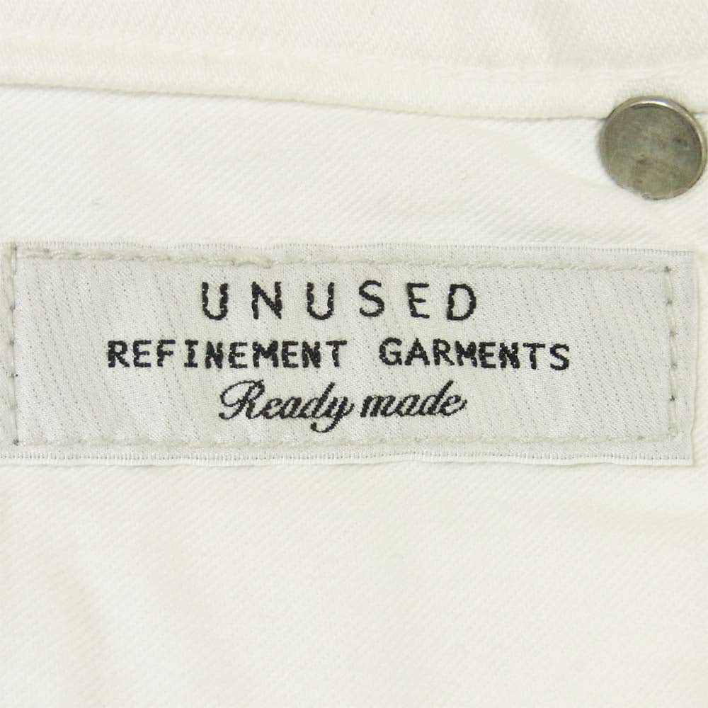 UNUSED アンユーズド UW0315 ストレートパンツ コットン 日本製 ホワイト系 1【中古】