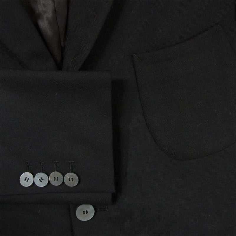 エムズブラック 92513 バイアスヘリンボーン 3B テーラード ジャケット ブラック系 40【美品】【中古】
