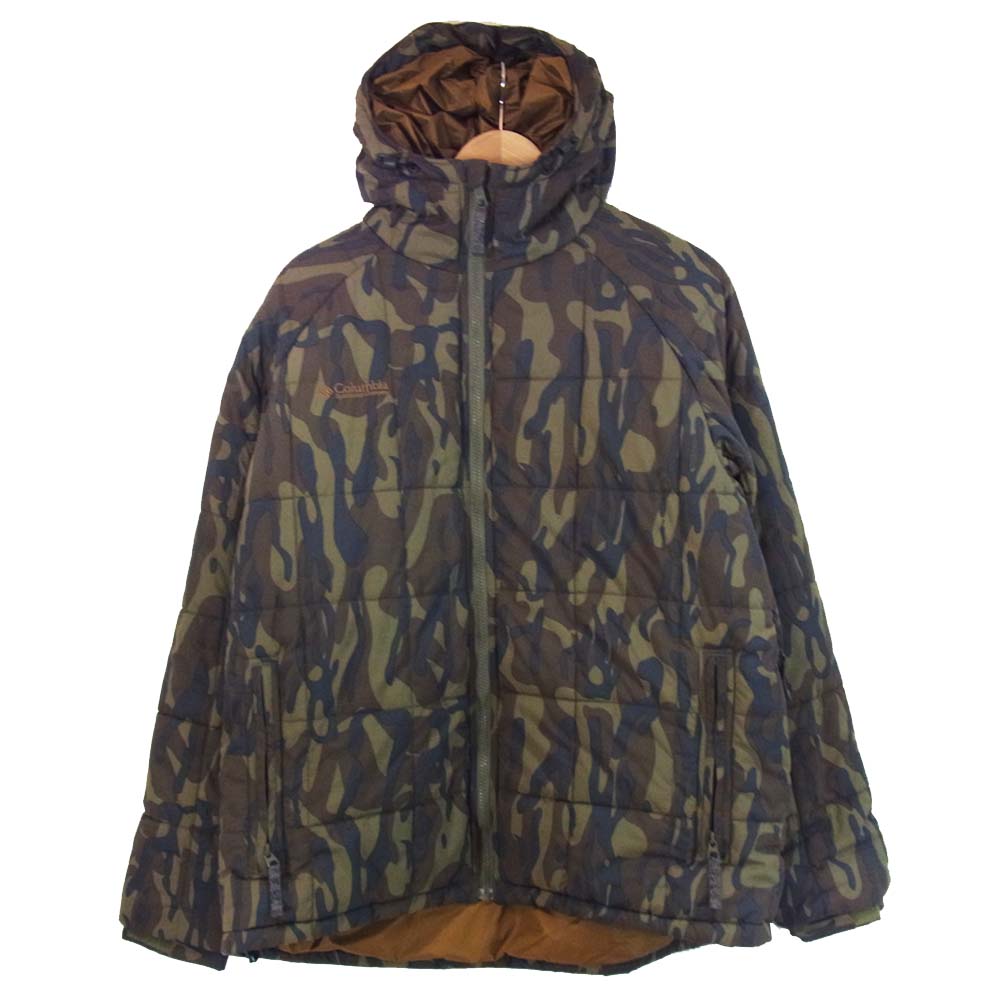Columbia コロンビア 206 PM5142 キュンブーグレイシャー ジャケット カモフラ 中綿ジャケット カーキ系 L【中古】