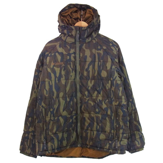 Columbia コロンビア 206 PM5142 キュンブーグレイシャー ジャケット カモフラ 中綿ジャケット カーキ系 L【中古】