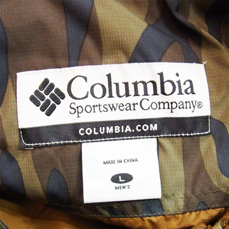 Columbia コロンビア 206 PM5142 キュンブーグレイシャー ジャケット カモフラ 中綿ジャケット カーキ系 L【中古】