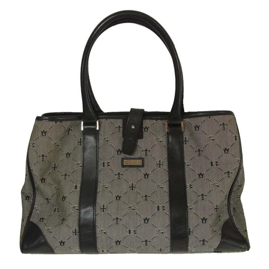 BURBERRY BLACK LABEL バーバリーブラックレーベル モノグラム 総柄 トート バッグ グレー系【中古】