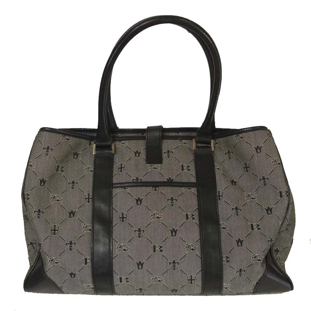BURBERRY BLACK LABEL バーバリーブラックレーベル モノグラム 総柄 トート バッグ グレー系【中古】