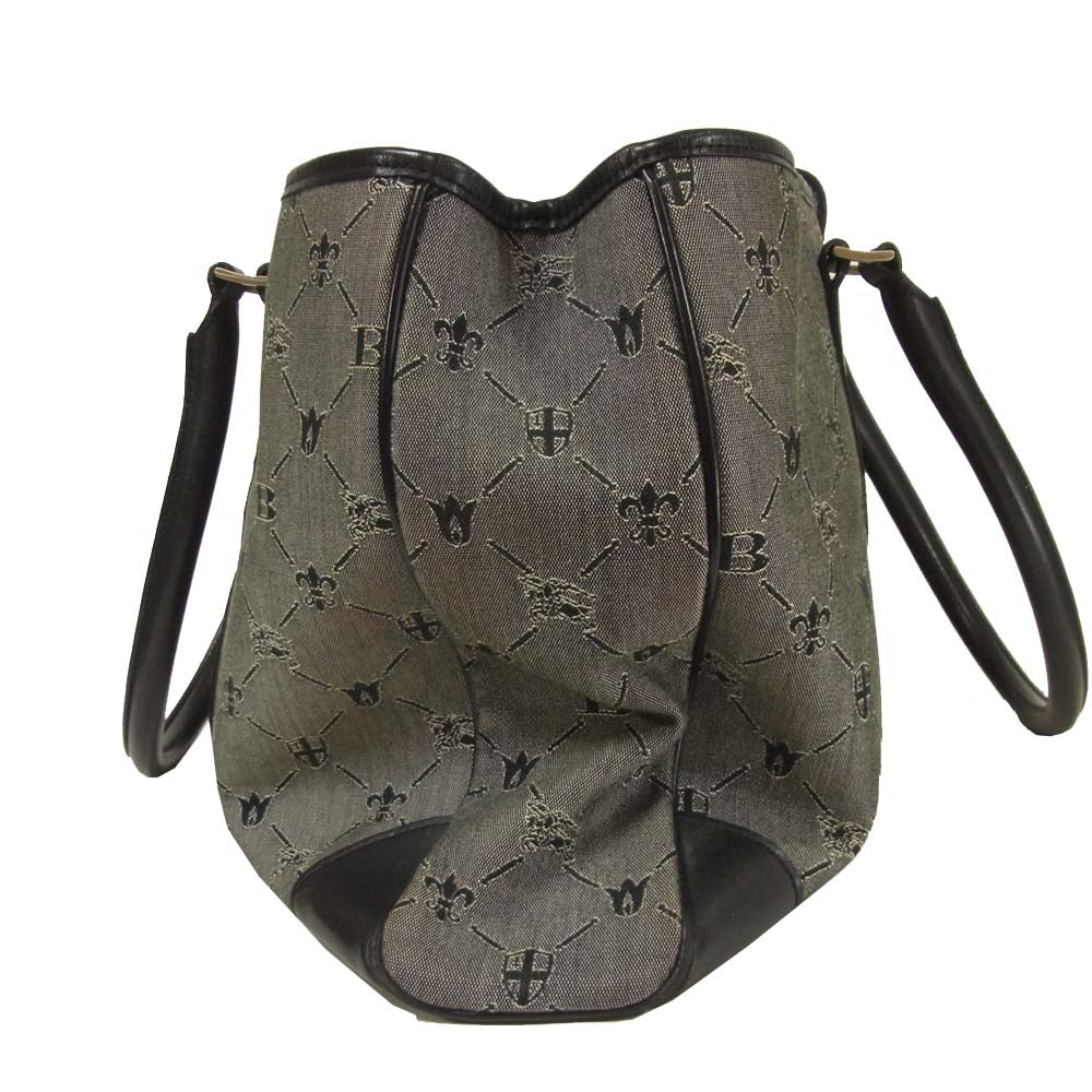 BURBERRY BLACK LABEL バーバリーブラックレーベル モノグラム 総柄 トート バッグ グレー系【中古】