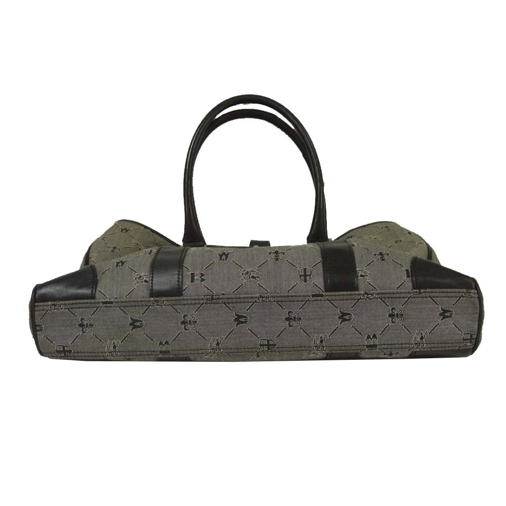 BURBERRY BLACK LABEL バーバリーブラックレーベル モノグラム 総柄 トート バッグ グレー系【中古】