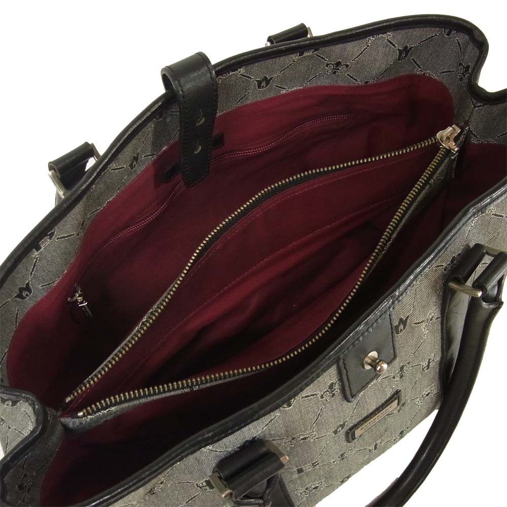BURBERRY BLACK LABEL バーバリーブラックレーベル モノグラム 総柄 トート バッグ グレー系【中古】