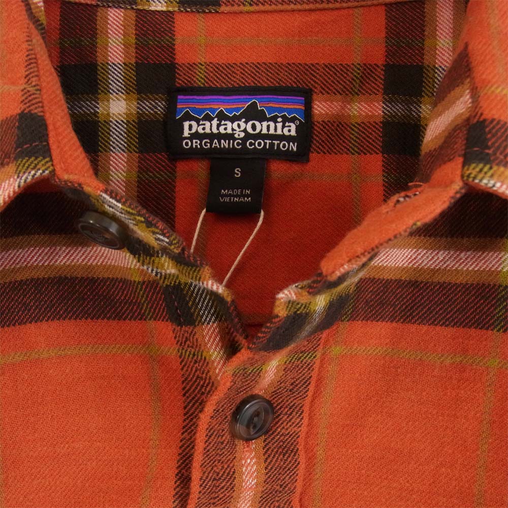 patagonia パタゴニア 54020 Lightweight Fjord Flannel Shirt ライトウェイト フィヨルド フランネル シャツ オレンジ系 S【新古品】【未使用】【中古】