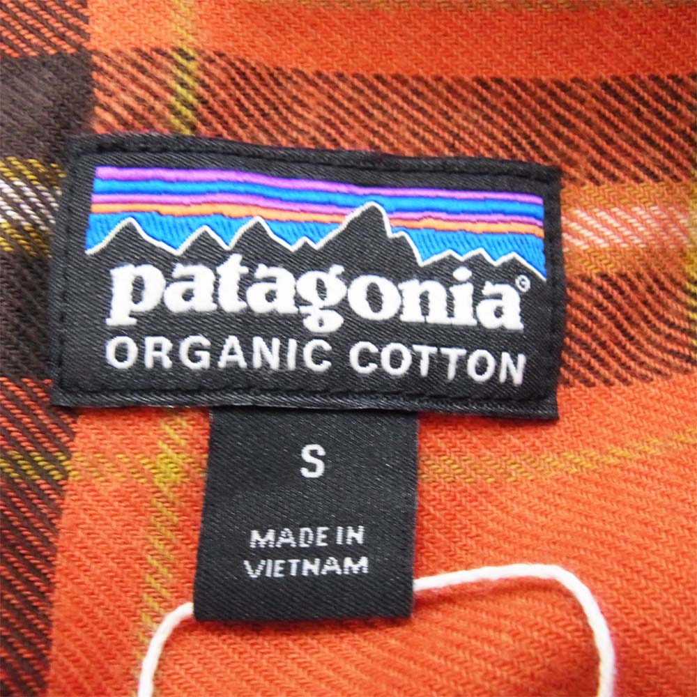 patagonia パタゴニア 54020 Lightweight Fjord Flannel Shirt ライトウェイト フィヨルド フランネル シャツ オレンジ系 S【新古品】【未使用】【中古】