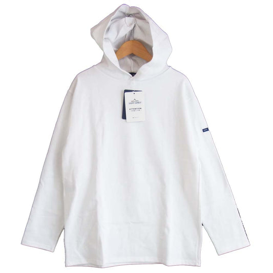 SAINT JAMES セントジェームス HOODED T-SHIRT フーデッド Ｔシャツ 長袖 NEIGE ホワイト系 T4【新古品】【未使用】【中古】