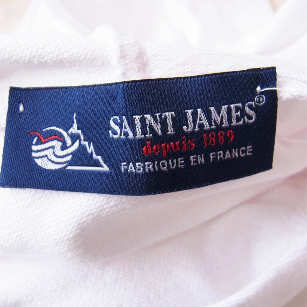 SAINT JAMES セントジェームス HOODED T-SHIRT フーデッド Ｔシャツ 長袖 NEIGE ホワイト系 T4【新古品】【未使用】【中古】