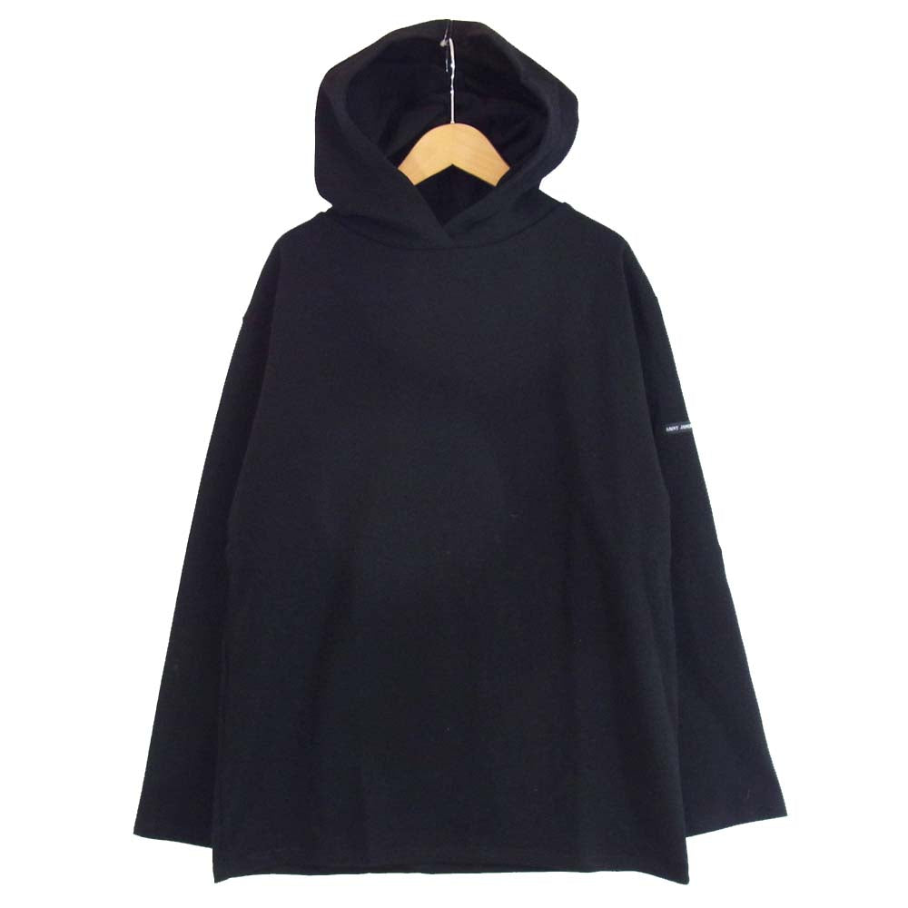 SAINT JAMES セントジェームス HOODED T-SHIRT フーデッド Ｔシャツ 長袖 NOIR ブラック系 T5【新古品】【未使用】【中古】