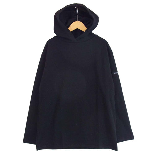 SAINT JAMES セントジェームス HOODED T-SHIRT フーデッド Ｔシャツ 長袖 NOIR ブラック系 T5【新古品】【未使用】【中古】