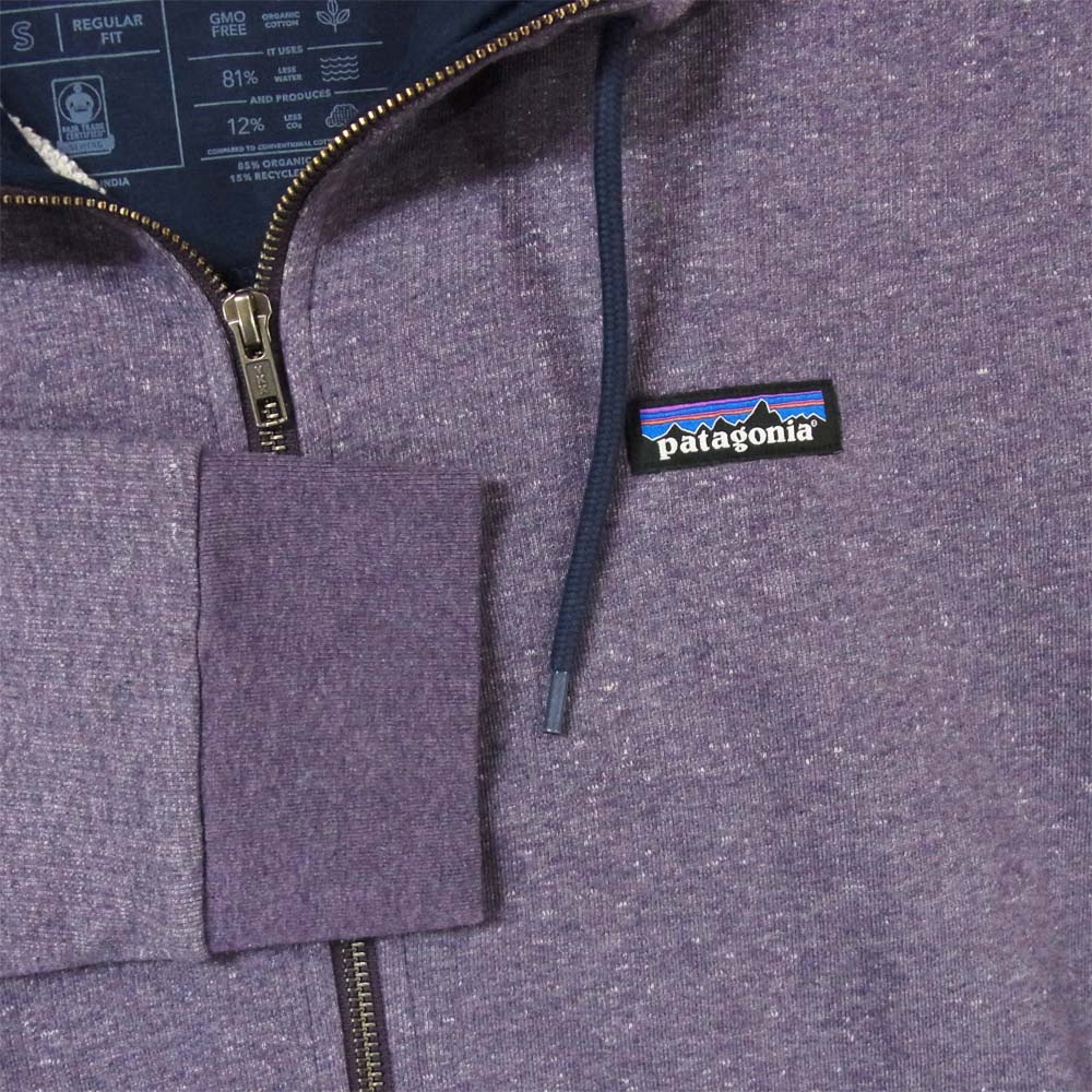 patagonia パタゴニア 39600 P-6 LABEL FRENCH TERRY FULL-ZIP HOODY ラベル フレンチ テリー フーディー Piton Purple パープル系【新古品】【未使用】【中古】
