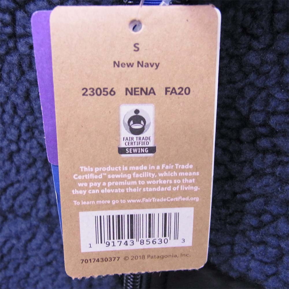 patagonia パタゴニア 23056  Classic Retro-X Jacket クラシック レトロX ジャケット New Navy ネイビー系 S【新古品】【未使用】【中古】