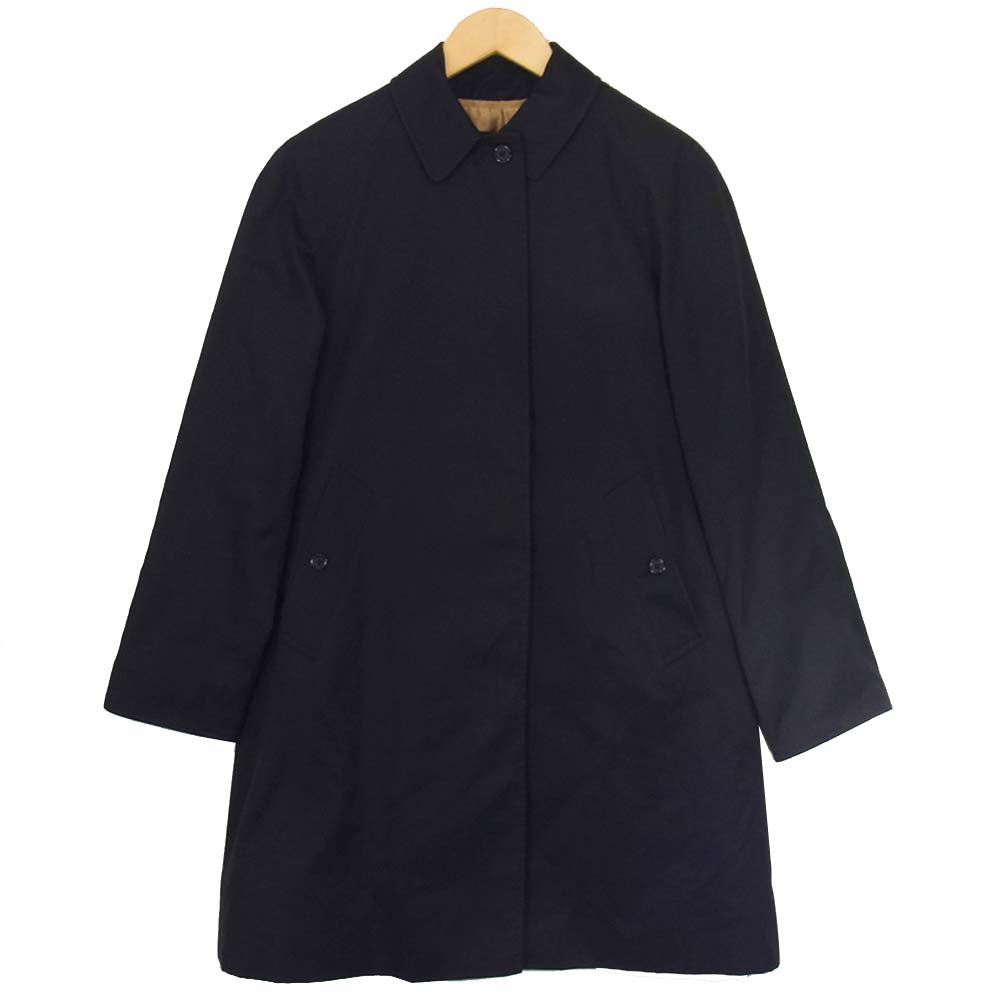 BURBERRY LONDON バーバリー ロンドン 着脱式ライナー付 裏地ノヴァチェック ステンカラー コート ブラック系【中古】