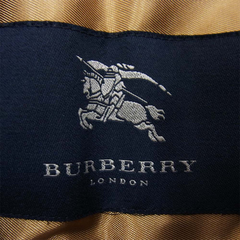 BURBERRY LONDON バーバリー ロンドン 着脱式ライナー付 裏地ノヴァチェック ステンカラー コート ブラック系【中古】