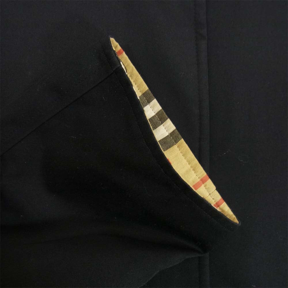 BURBERRY LONDON バーバリー ロンドン 着脱式ライナー付 裏地ノヴァチェック ステンカラー コート ブラック系【中古】