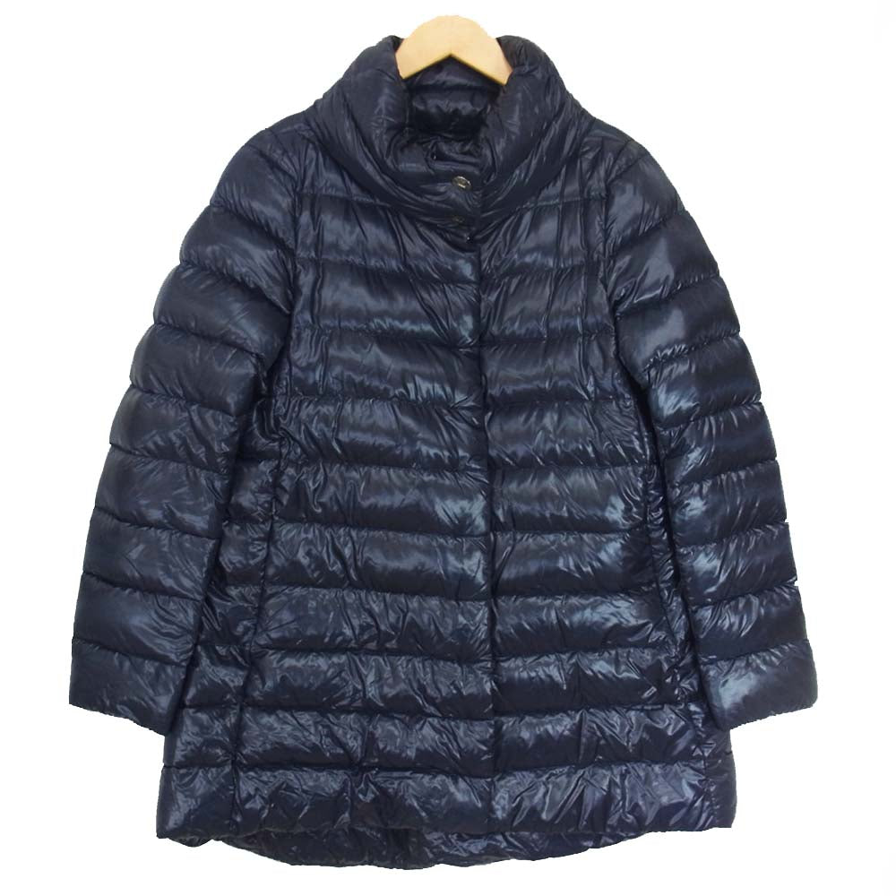 Herno ヘルノ ゴールドボタン ダウン コート ネイビー系 44【中古】