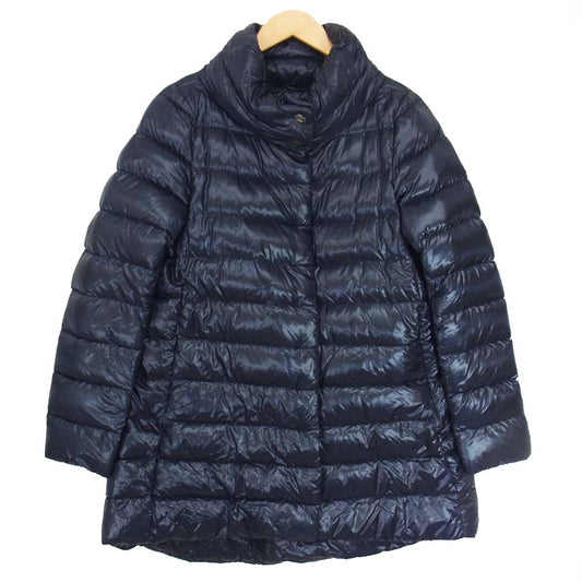 Herno ヘルノ ゴールドボタン ダウン コート ネイビー系 44【中古】