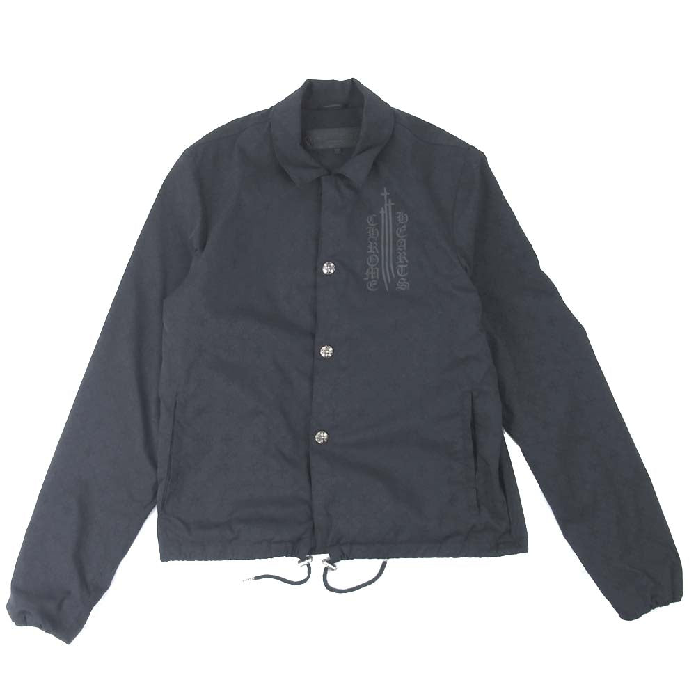 CHROME HEARTS クロムハーツ（原本無） 海外インボイス付属 RIGGINS FBRC クロス プリント コーチジャケット ブラック系 S【中古】