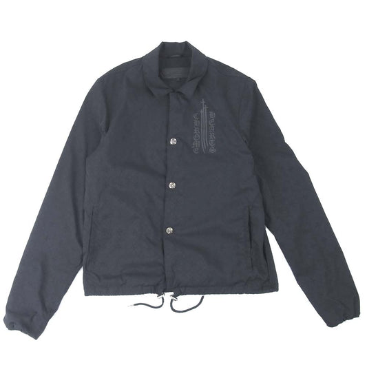 CHROME HEARTS クロムハーツ（原本無） 海外インボイス付属 RIGGINS FBRC クロス プリント コーチジャケット ブラック系 S【中古】