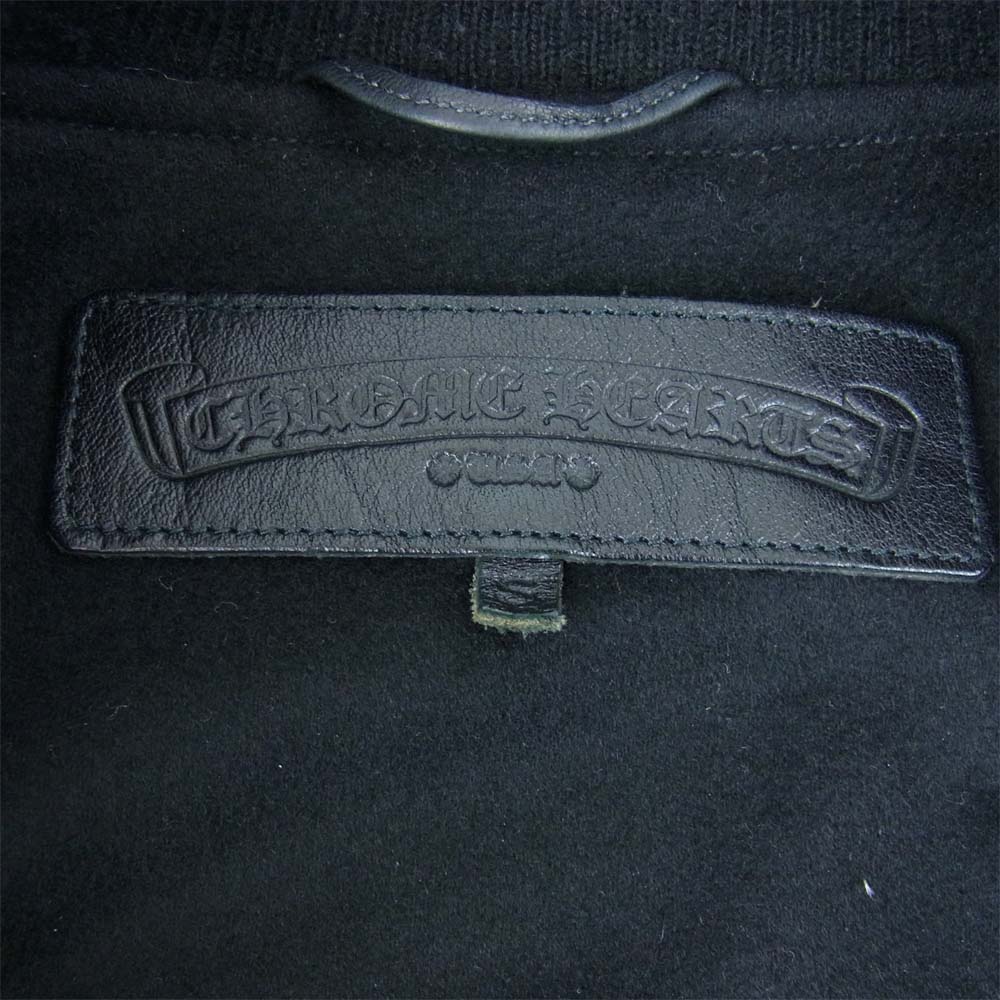 CHROME HEARTS クロムハーツ（原本無） 海外インボイス付属 レターマン スタジャン ジャケット ブラック系 S【中古】